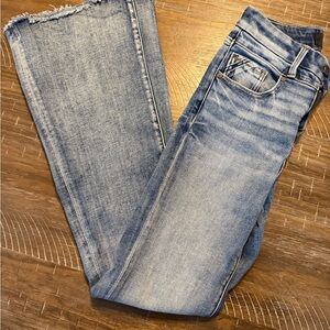 Buckle Black Light Blue Flare Jeans 26x34